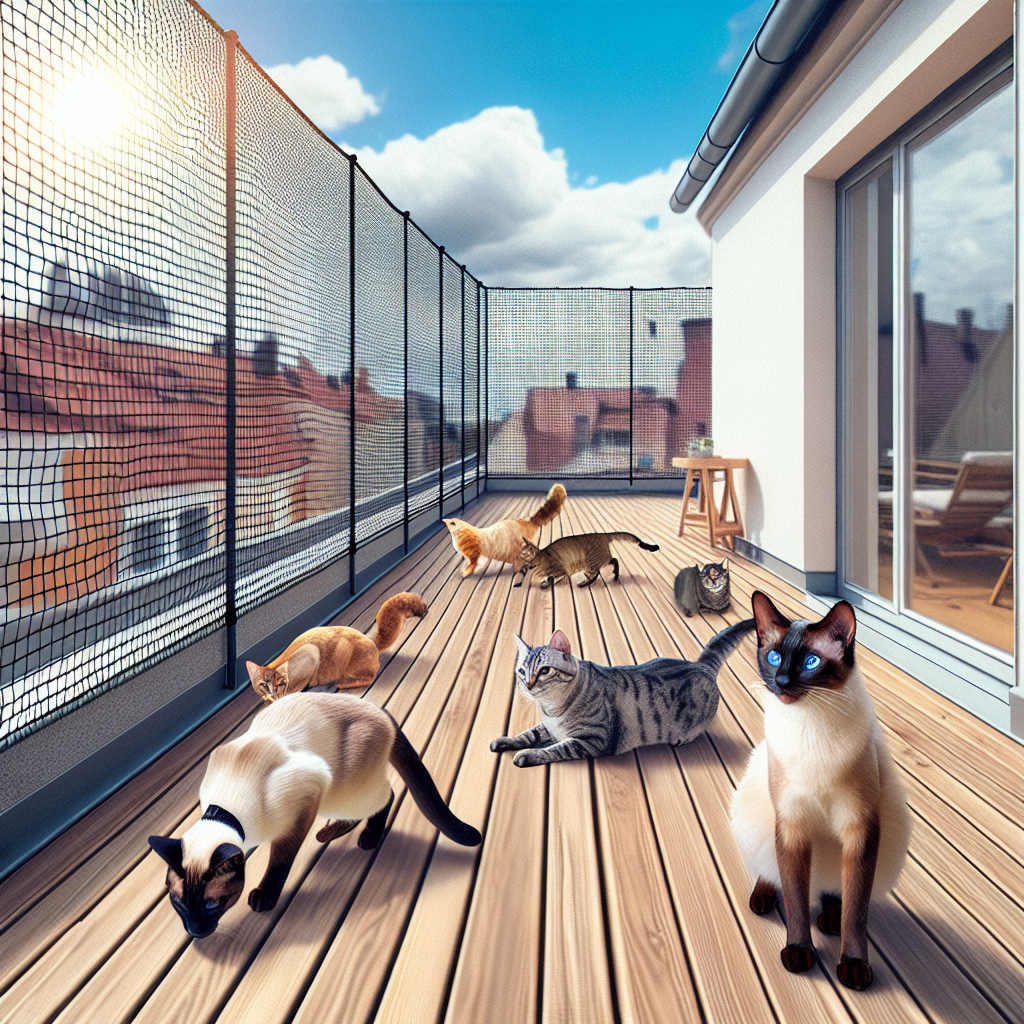 ¿Cómo cubrir una terraza para gatos?