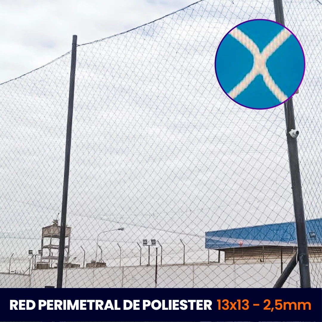 Red Poliéster - 13x13 - 2.5mm - Blanco - 1m²